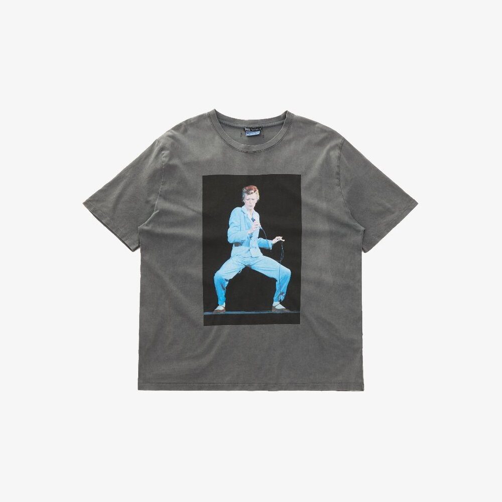 ZARA David Bowie Graphic Band T-Shirt 🎸⚡️